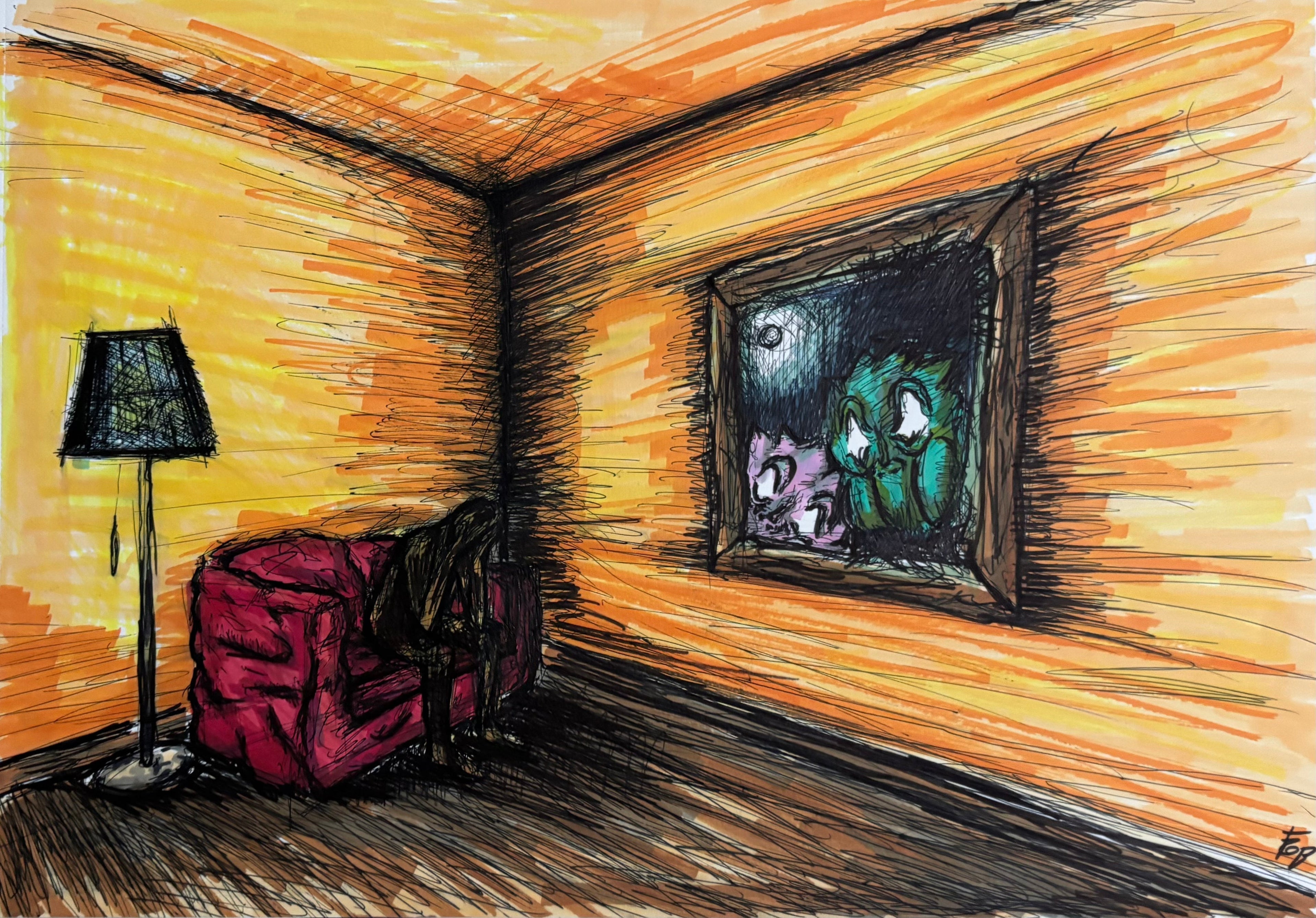 UNA STANZA SCOMODA (bozzetto)